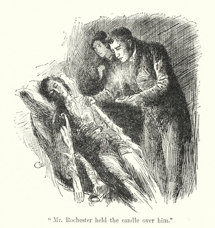 Charlotte Bronte (lito) tarafından Jane Eyre için illüstrasyon by Edmund Henry Garrett