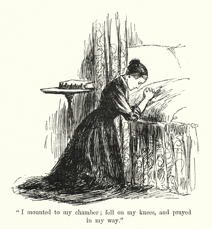 Charlotte Bronte tarafından Jane Eyre için illüstrasyon (lito) by Edmund Henry Garrett