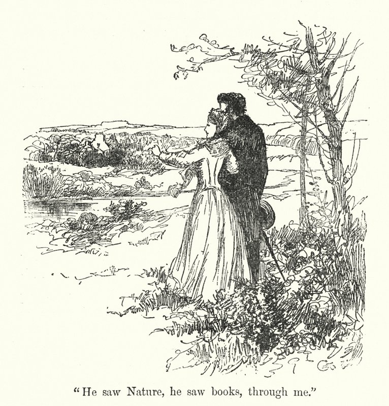 Charlotte Bronte (lito) tarafından Jane Eyre için illüstrasyon by Edmund Henry Garrett