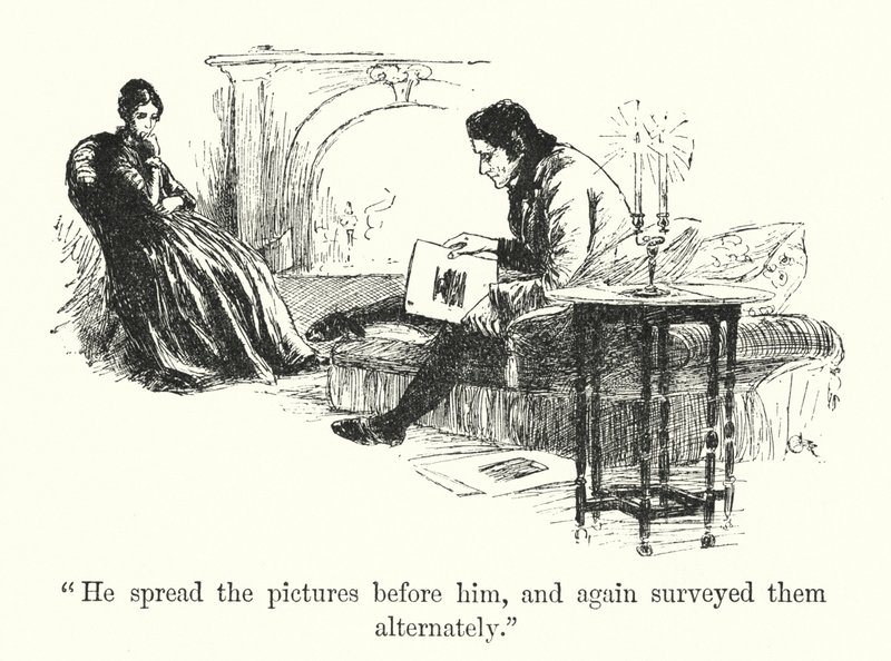 Charlotte Bronte (lito) tarafından Jane Eyre için illüstrasyon by Edmund Henry Garrett