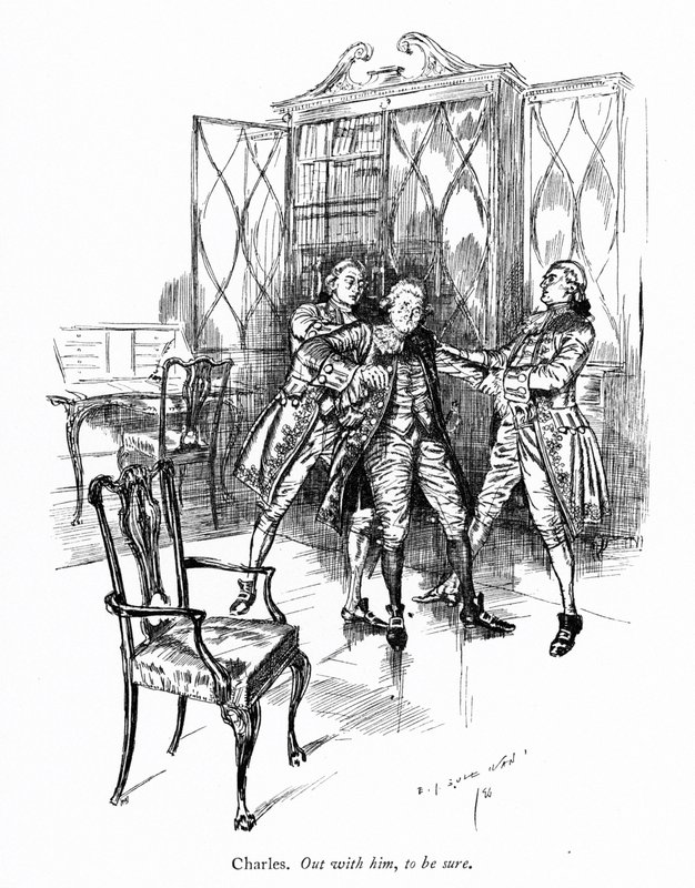Sheridan'ın Skandal Okulu için İllüstrasyon (gravür) by Edmund Joseph (after) Sullivan