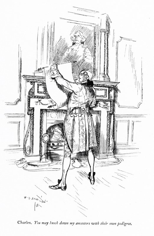 Sheridan'ın Skandal Okulu için İllüstrasyon (gravür) by Edmund Joseph (after) Sullivan