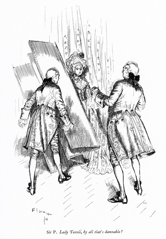 Sheridan'ın Skandal Okulu için İllüstrasyon (gravür) by Edmund Joseph (after) Sullivan