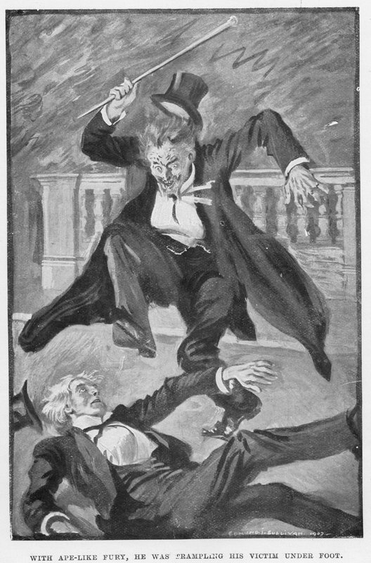 RL Stevenson tarafından Dr Jekyll ve Bay Hyde için illüstrasyon by Edmund Joseph Sullivan