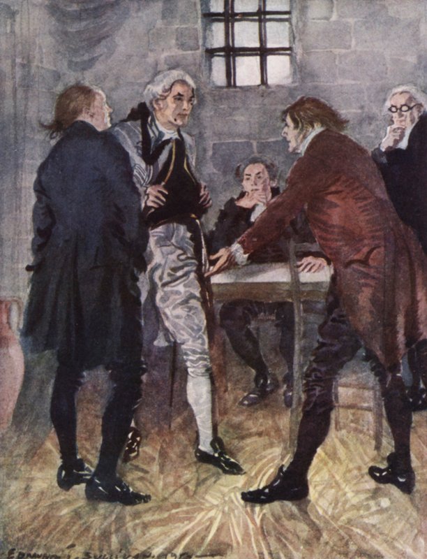 Oliver Goldsmith tarafından Wakefield Papazı için illüstrasyon (renkli taş) by Edmund Joseph Sullivan