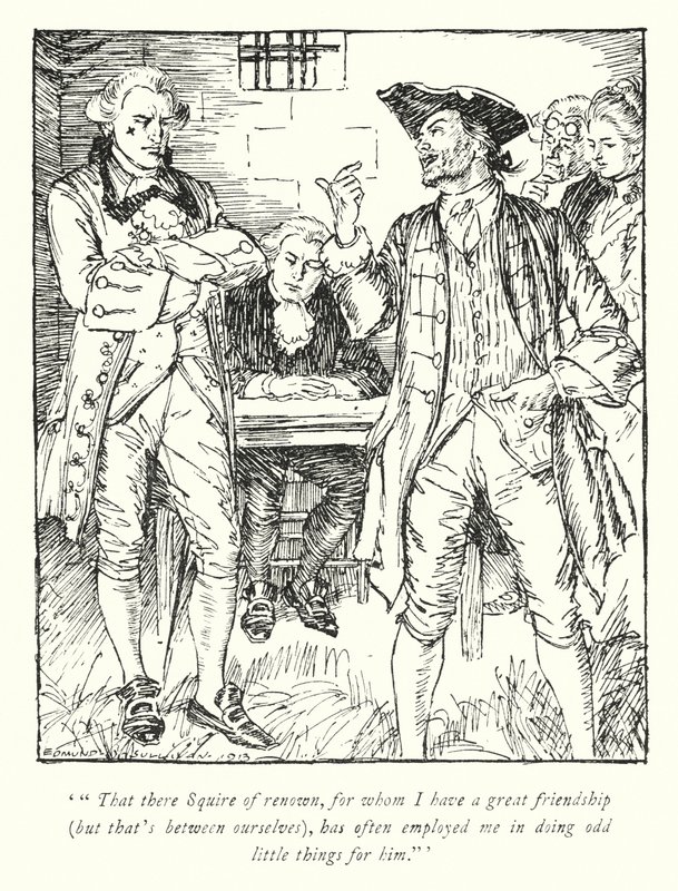 Oliver Goldsmith (lito) tarafından Wakefield Papazı için illüstrasyon by Edmund Joseph Sullivan