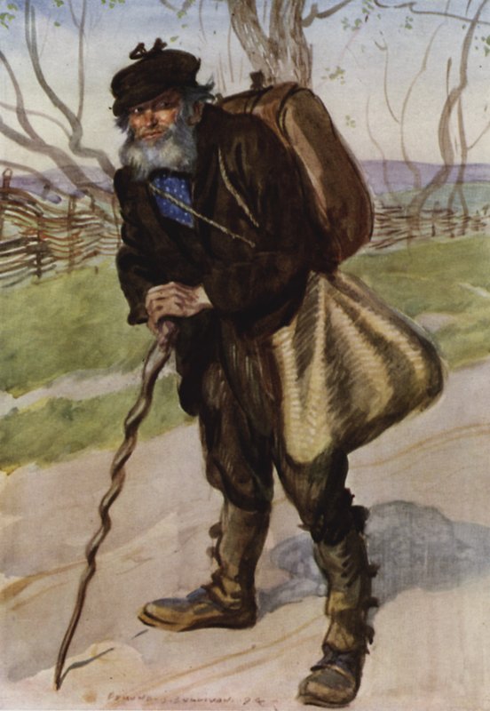 Bir keresinde onu tozlu bir yolun ortasında dururken gördüm. by Edmund Joseph Sullivan