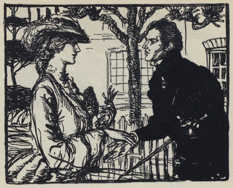 Tennysons Maud için İllüstrasyon by Edmund Joseph after Sullivan
