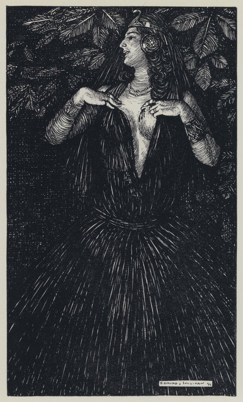 Tennyson, A Dream of Fair Women ve Diğer Şiirler için İllüstrasyon by Edmund Joseph after Sullivan