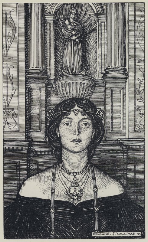 Tennyson, A Dream of Fair Women ve Diğer Şiirler için İllüstrasyon by Edmund Joseph after Sullivan