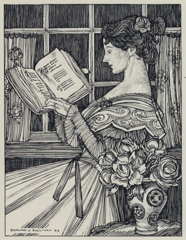 Tennyson, A Dream of Fair Women ve Diğer Şiirler için İllüstrasyon by Edmund Joseph after Sullivan