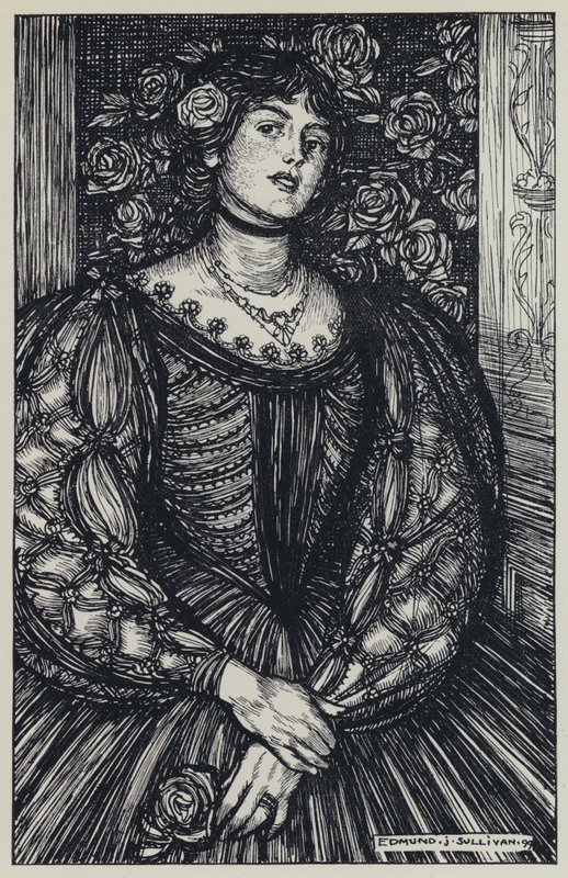 Tennyson, A Dream of Fair Women ve Diğer Şiirler için İllüstrasyon by Edmund Joseph after Sullivan