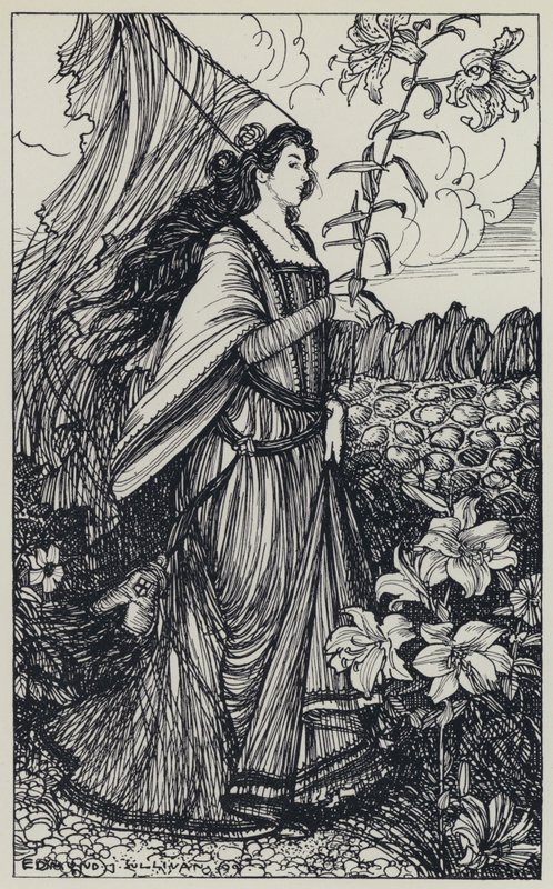 Tennyson, A Dream of Fair Women ve Diğer Şiirler için İllüstrasyon by Edmund Joseph after Sullivan
