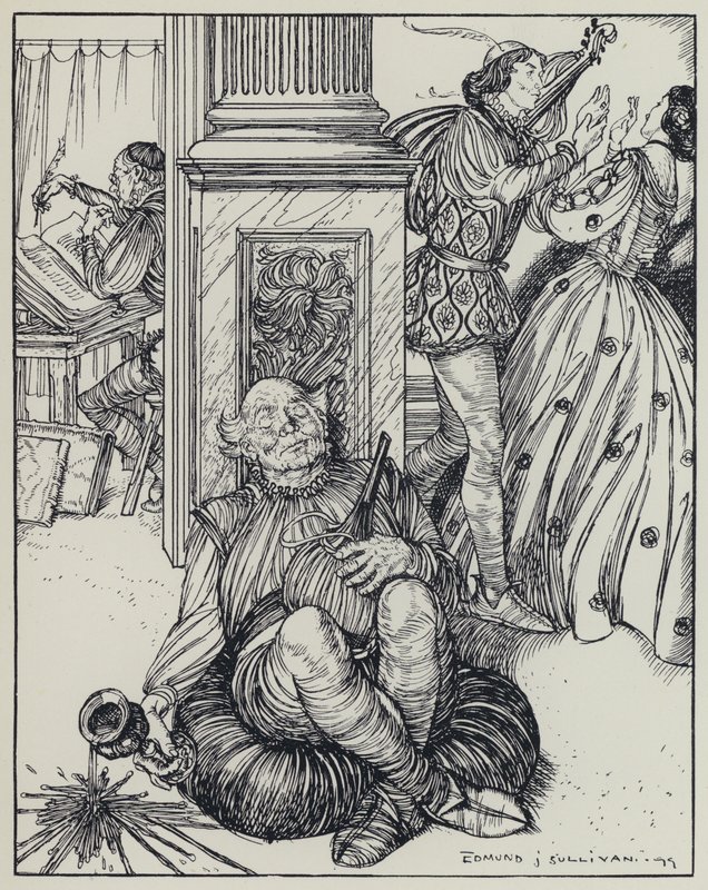 Tennyson, A Dream of Fair Women ve Diğer Şiirler için İllüstrasyon by Edmund Joseph after Sullivan