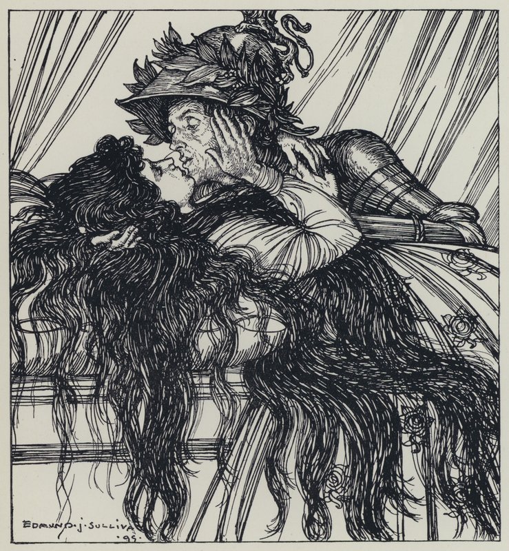 Tennyson, A Dream of Fair Women ve Diğer Şiirler için İllüstrasyon by Edmund Joseph after Sullivan