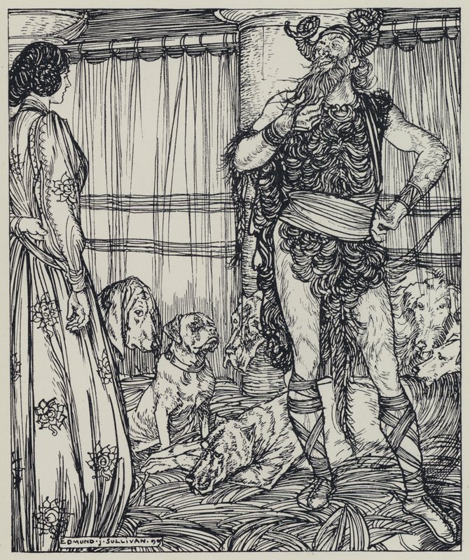 Tennyson, A Dream of Fair Women ve Diğer Şiirler için İllüstrasyon by Edmund Joseph after Sullivan
