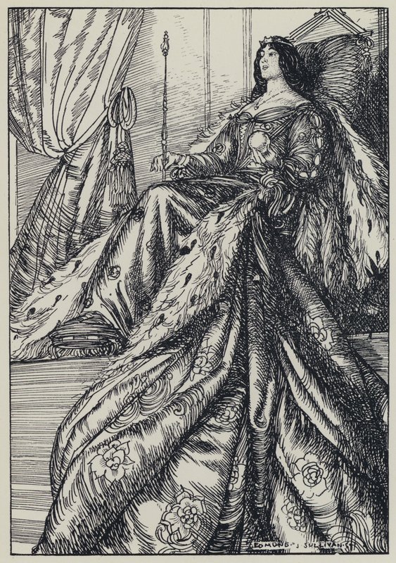 Tennyson, A Dream of Fair Women ve Diğer Şiirler için İllüstrasyon by Edmund Joseph after Sullivan