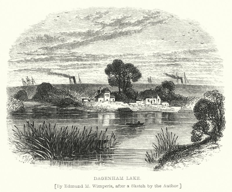 Dagenham Gölü (gravür) by Edmund Morison (after) Wimperis