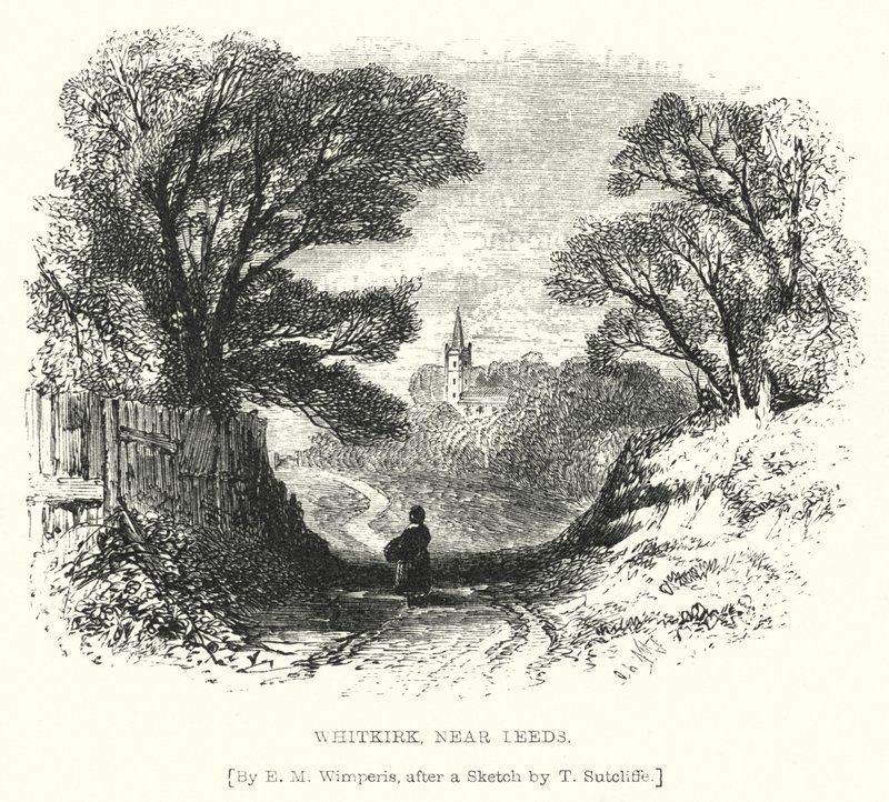 Whitkirk, Leeds yakınlarında (gravür) by Edmund Morison (after) Wimperis