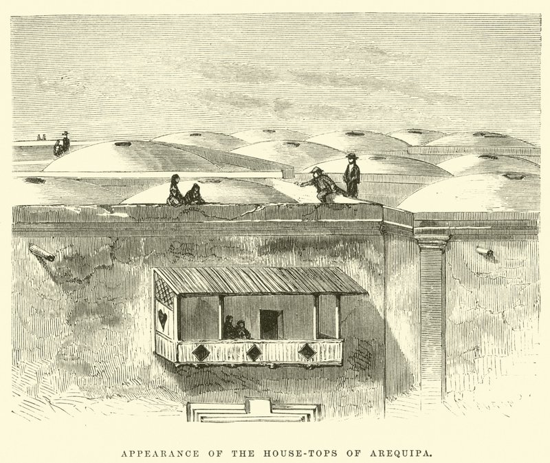 Appearance of the house-tops of Arequipa  by Edouard Riou