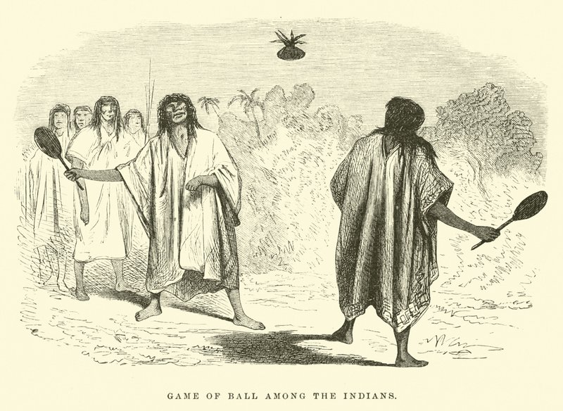 Game of Ball among the Indians  by Edouard Riou