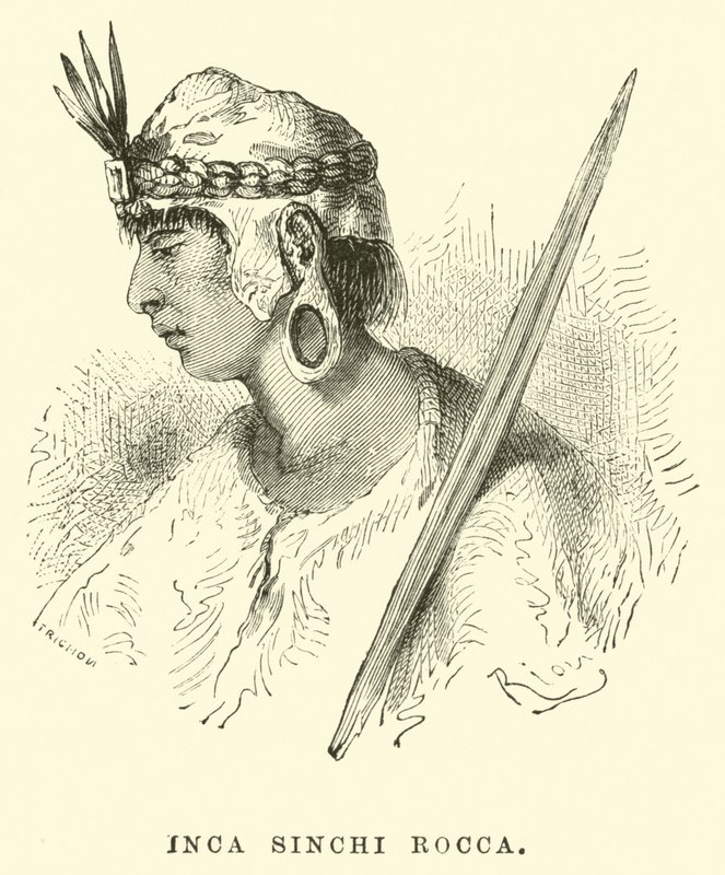 İnka Sinchi Rocca by Edouard Riou