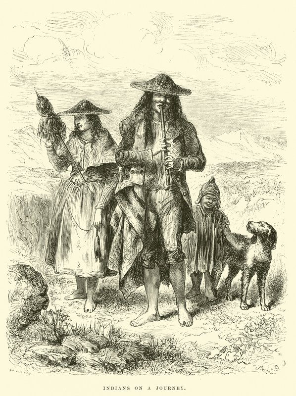 Indians on a journey  by Edouard Riou