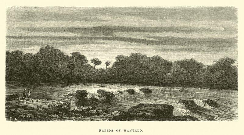 Rapids of Mantalo  by Edouard Riou