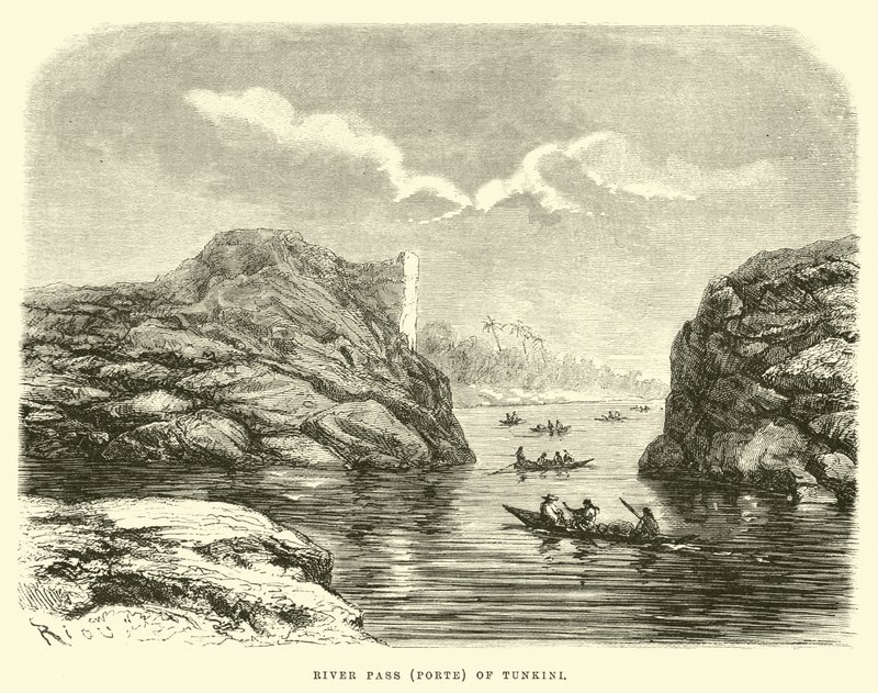Tunkini nehir geçidi (Porte) by Edouard Riou