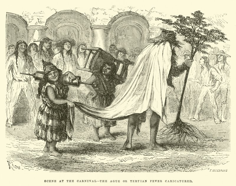 Scene at the Carnival, the Ague or Tertian fever caricatured  by Edouard Riou
