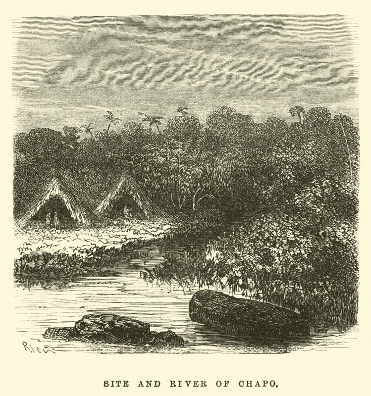 Site and River of Chapo  by Edouard Riou