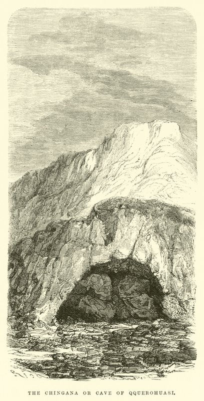 Chingana veya Qquerohuasi mağarası by Edouard Riou