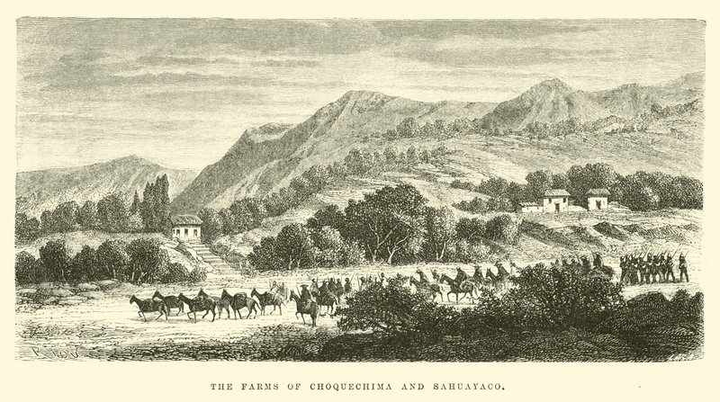Choquechima ve Sahuyaco çiftlikleri by Edouard Riou