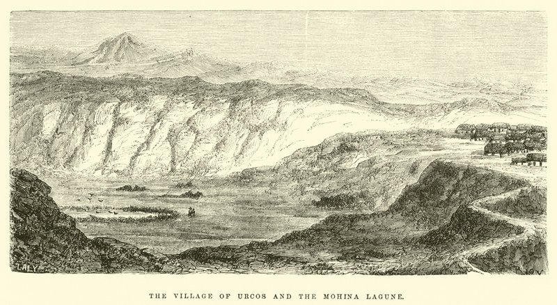 Urcos köyü ve Mohina Lagune by Edouard Riou