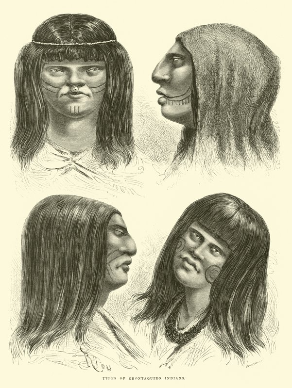 Chontaquiro Kızılderililerinin Türleri by Edouard Riou
