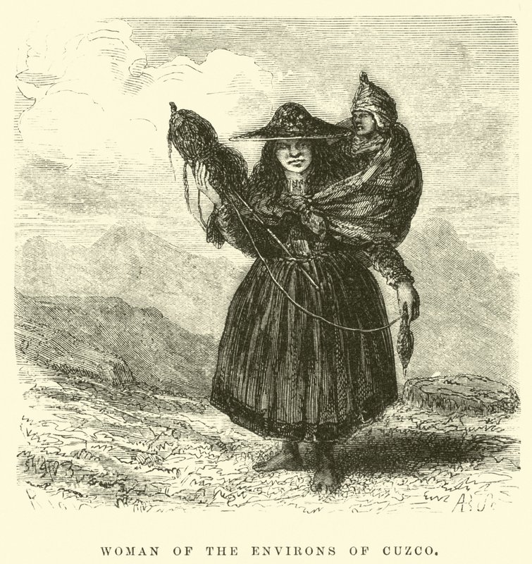 Woman of the environs of Cuzco  by Edouard Riou