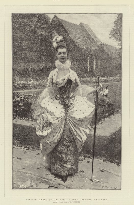 Petite Markiz, 17. Yüzyıl, Watteau Kostümü by Edouard Toudouze