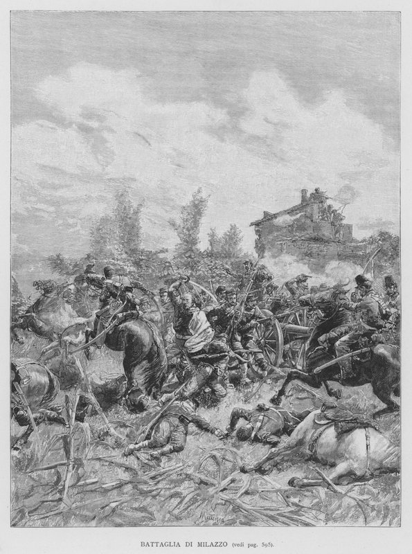 Milazzo Savaşı (gravür) by Edouardo Matania