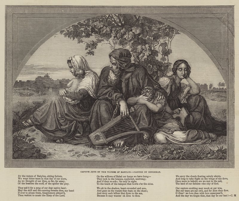 Babil Sularında Tutsak Yahudiler by Eduard Bendemann