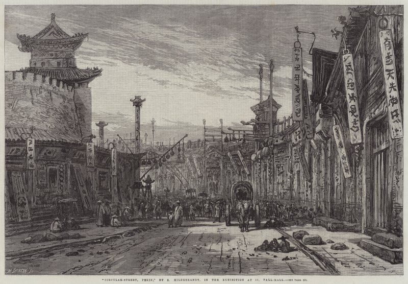 Daire-Sokak, Pekin by Eduard Hildebrandt