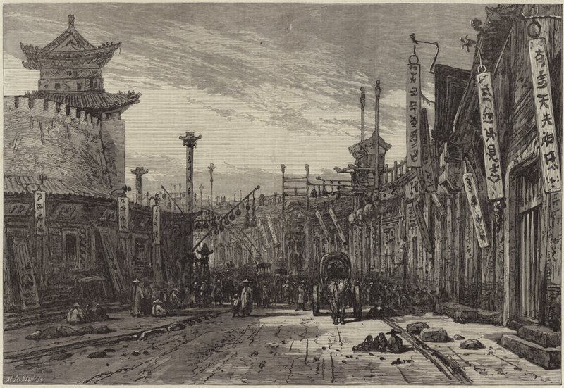 Dairesel Sokak by Eduard Hildebrandt