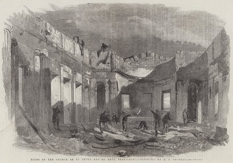 Aziz Peter ve Aziz Paul Kilisesi kalıntıları, Sebastopol by Edward Angelo Goodall