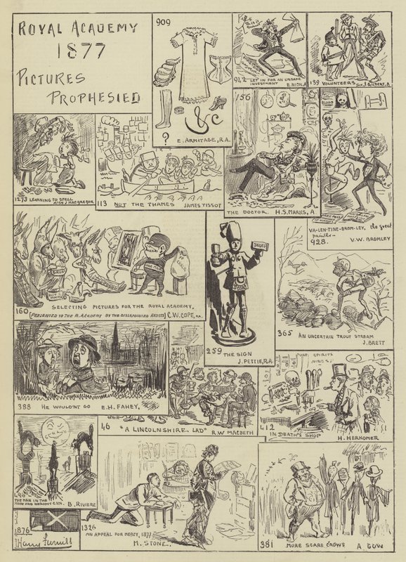 Kraliyet Akademisi 1877, Kehanet Edilen Resimler by Edward A. Armitage