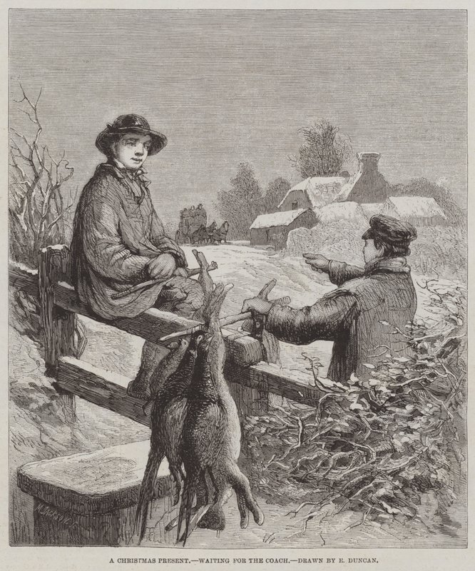 Koçu bekleyen bir Noel Hediyesi by Edward Duncan