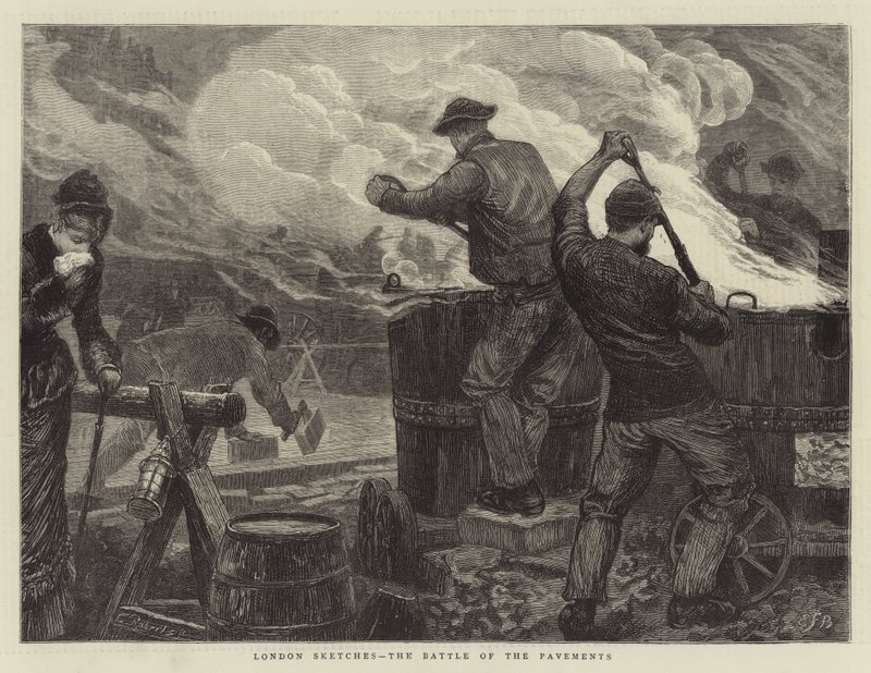 Londra Skeçleri, Kaldırımlar Savaşı by Edward Frederick Brewtnall