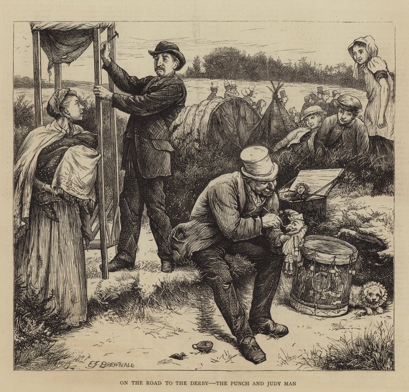Derbiye Giden Yolda, Punch ve Judy Man by Edward Frederick Brewtnall