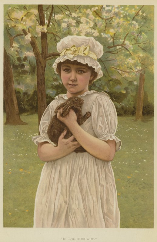 Meyve Bahçesinde (chromolitho) by Edward Killingworth Johnson