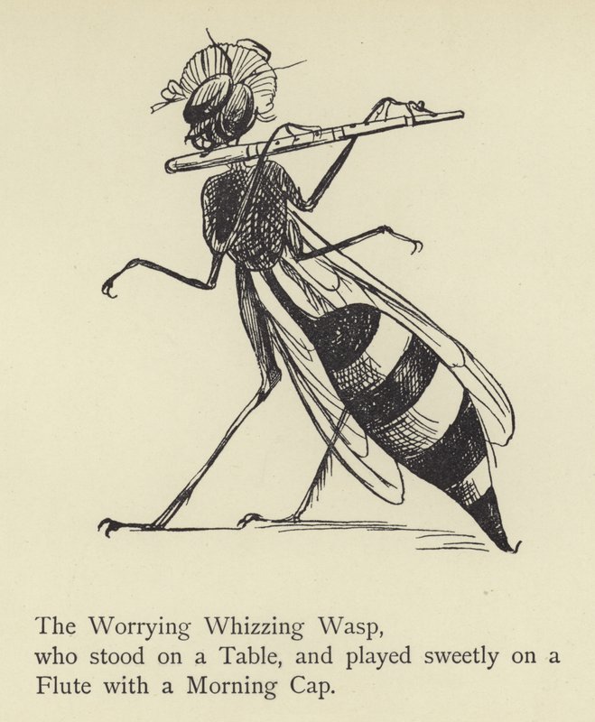 Endişeli Vızıldayan Yaban Arısı by Edward Lear