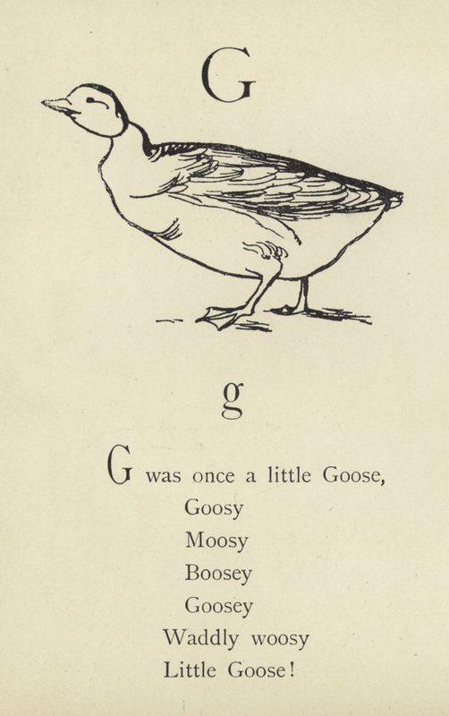 G harfi by Edward Lear
