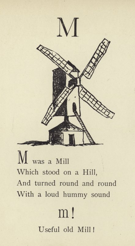 The letter M  by Edward Lear